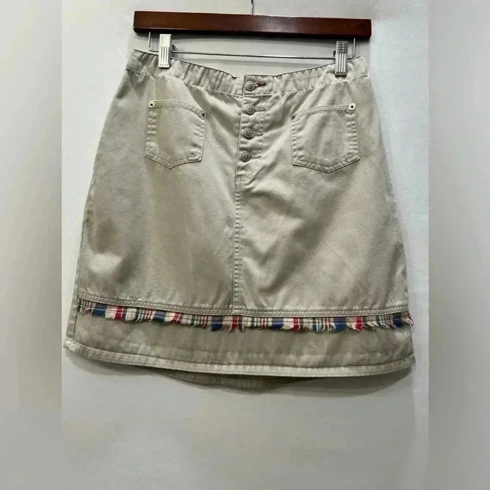 Fiorlini International Women’s Khaki Button Front Skirt Size 6​​